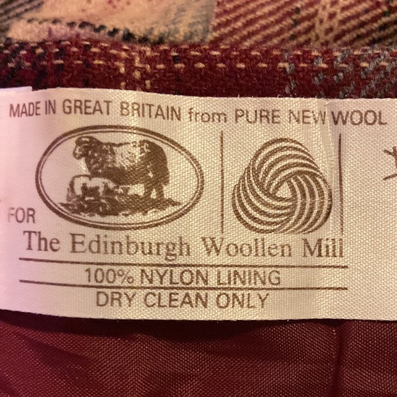 🏁Vintage Edinburgh Woolen Mill Great Britain plaid skirt small - Picture 7 of 11